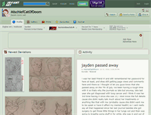 Tablet Screenshot of mischiefcatofdoom.deviantart.com