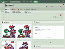 Tablet Screenshot of kravendude1.deviantart.com