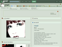Tablet Screenshot of hategirl.deviantart.com