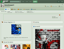 Tablet Screenshot of gamekeeperx.deviantart.com