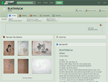 Tablet Screenshot of blackallycat.deviantart.com