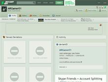 Tablet Screenshot of mrgamer01.deviantart.com
