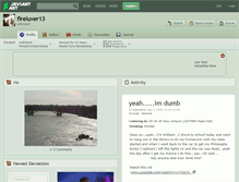 Tablet Screenshot of fireluver13.deviantart.com