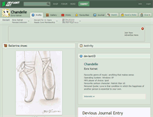 Tablet Screenshot of chandelle.deviantart.com