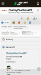Mobile Screenshot of clumsypeachesart.deviantart.com