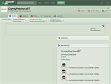 Tablet Screenshot of clumsypeachesart.deviantart.com