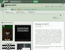 Tablet Screenshot of nightwerewolf16.deviantart.com