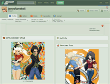 Tablet Screenshot of jamesflamebell.deviantart.com