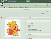 Tablet Screenshot of kimberly93.deviantart.com