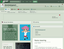 Tablet Screenshot of momohatespeach.deviantart.com