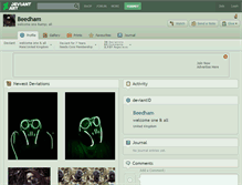 Tablet Screenshot of beedham.deviantart.com