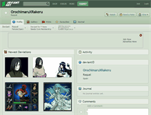 Tablet Screenshot of orochimaruxrakeru.deviantart.com