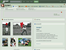 Tablet Screenshot of deadgerl.deviantart.com