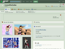 Tablet Screenshot of curseofthezodiac.deviantart.com