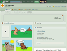 Tablet Screenshot of lolwombats.deviantart.com