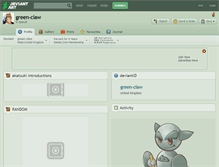 Tablet Screenshot of green-claw.deviantart.com