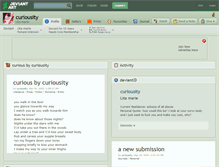 Tablet Screenshot of curiousity.deviantart.com