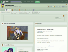 Tablet Screenshot of kalidonovan.deviantart.com