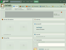 Tablet Screenshot of marisaplz.deviantart.com