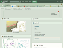 Tablet Screenshot of emcake.deviantart.com