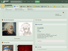 Tablet Screenshot of lucypickle.deviantart.com