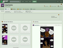 Tablet Screenshot of crazycanary.deviantart.com