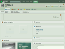Tablet Screenshot of justsound.deviantart.com