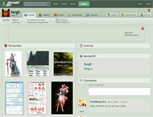 Tablet Screenshot of fangli.deviantart.com