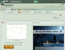Tablet Screenshot of darkwolf210.deviantart.com