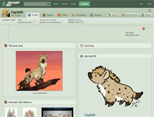 Tablet Screenshot of cayleth.deviantart.com