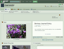 Tablet Screenshot of dragonspeaker.deviantart.com