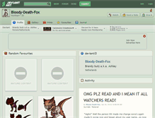 Tablet Screenshot of bloody-death-fox.deviantart.com