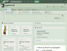 Tablet Screenshot of dreamerswolf.deviantart.com