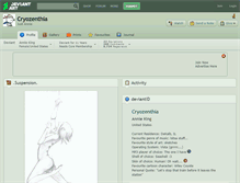 Tablet Screenshot of cryozenthia.deviantart.com