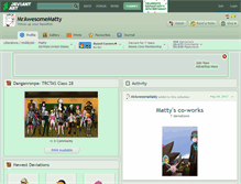 Tablet Screenshot of mrawesomematty.deviantart.com