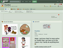 Tablet Screenshot of fire4564.deviantart.com