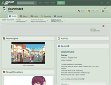 Tablet Screenshot of cleanminded.deviantart.com