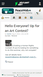 Mobile Screenshot of peaceweb.deviantart.com