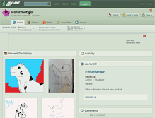 Tablet Screenshot of icefurthetiger.deviantart.com