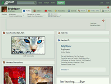 Tablet Screenshot of brightpaw.deviantart.com