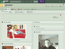 Tablet Screenshot of mikeypikey.deviantart.com