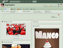 Tablet Screenshot of mangotangofox.deviantart.com