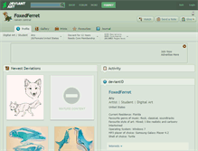 Tablet Screenshot of foxedferret.deviantart.com