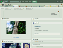 Tablet Screenshot of duskaholic.deviantart.com
