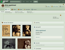 Tablet Screenshot of dinky-applehead.deviantart.com