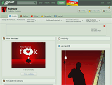 Tablet Screenshot of highone.deviantart.com