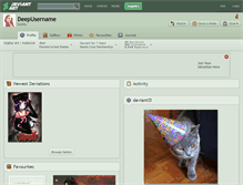 Tablet Screenshot of deepusername.deviantart.com