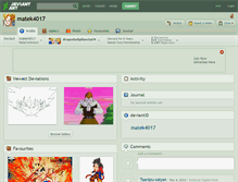 Tablet Screenshot of matek4017.deviantart.com