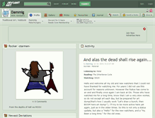 Tablet Screenshot of dammig.deviantart.com
