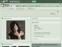 Tablet Screenshot of manshi.deviantart.com